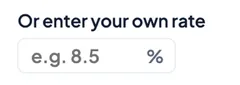 Manually entering your own growth rate